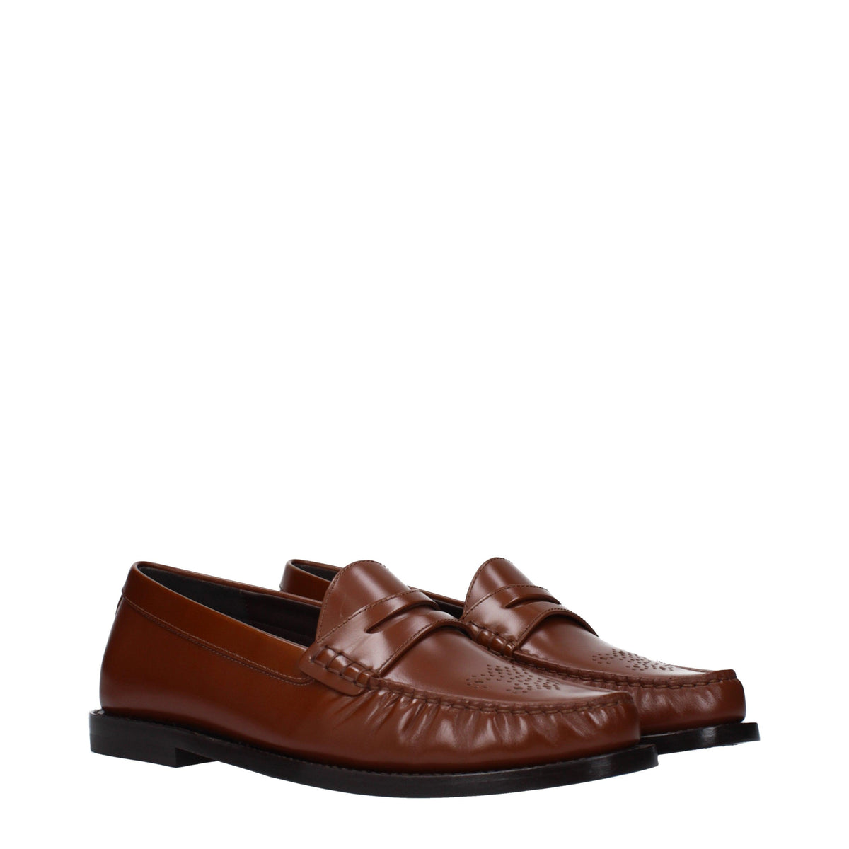 CELINE Leather Loafers Men’s Black Dress Shoes