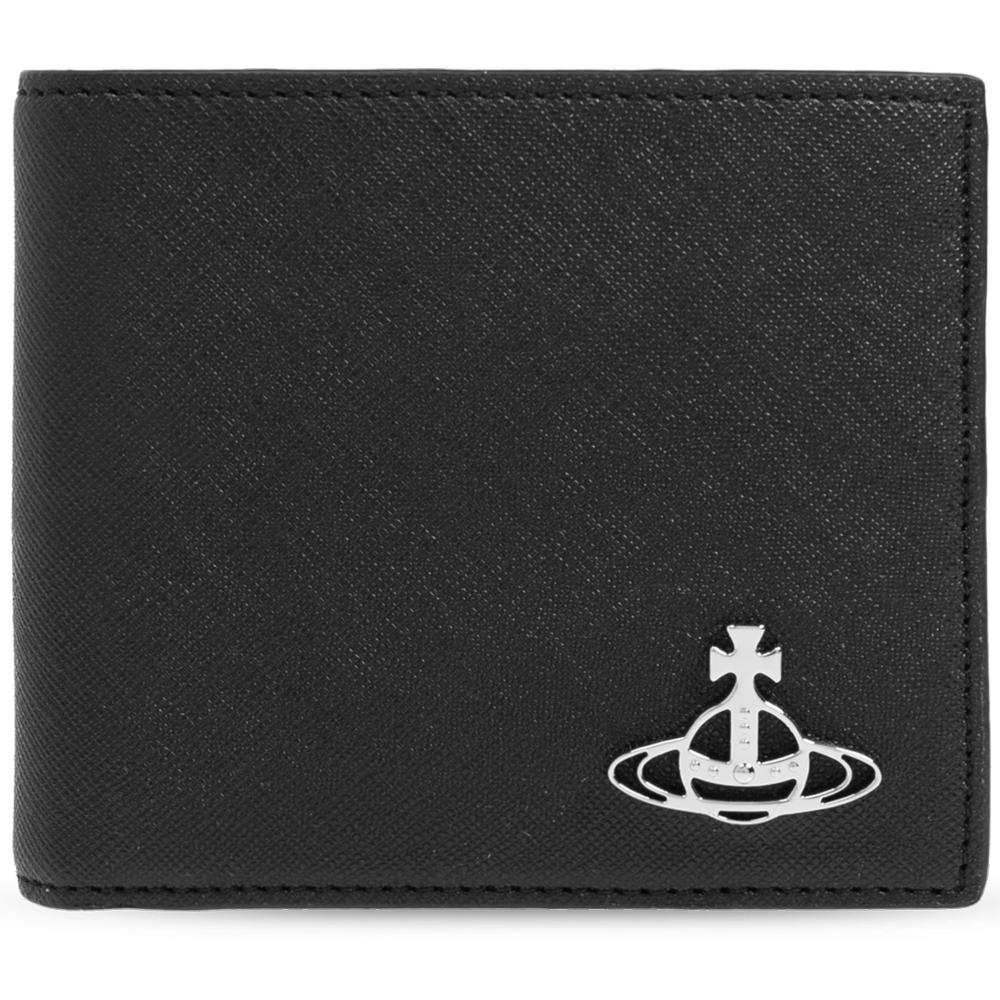 Vivienne Westwood Saffiano Leather Bifold Wallet with ORB L 5115002PM S000B N401