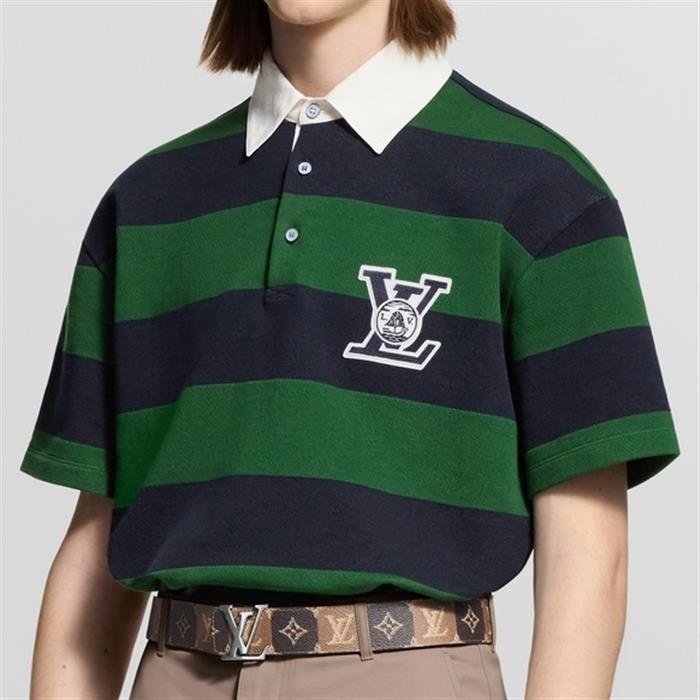 Louis Vuitton Striped Short Sleeve Polo Shirt