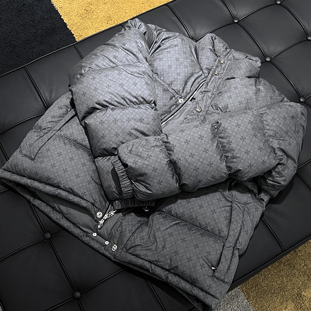 Chrome Hearts Gray Monogram STIFF V2 Puffer Jacket Unisex