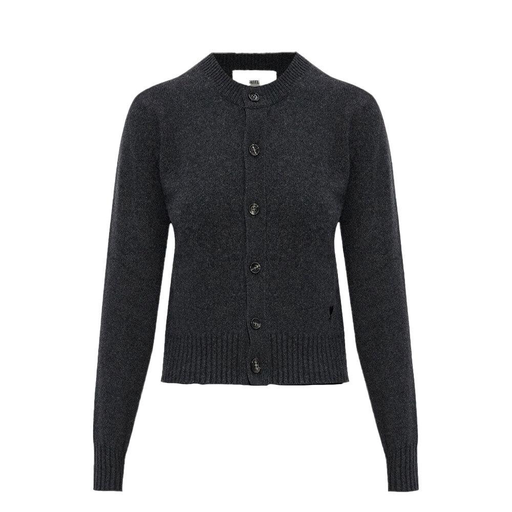 AMI Cashmere Crewneck Cardigan Womens FKC364 005 020