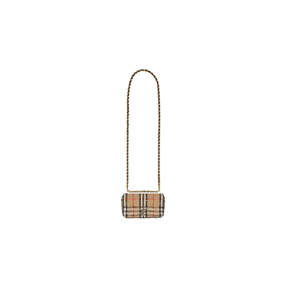 BURBERRY Lola Check Bouclé Beige Women’s Shoulder Crossbody Bag