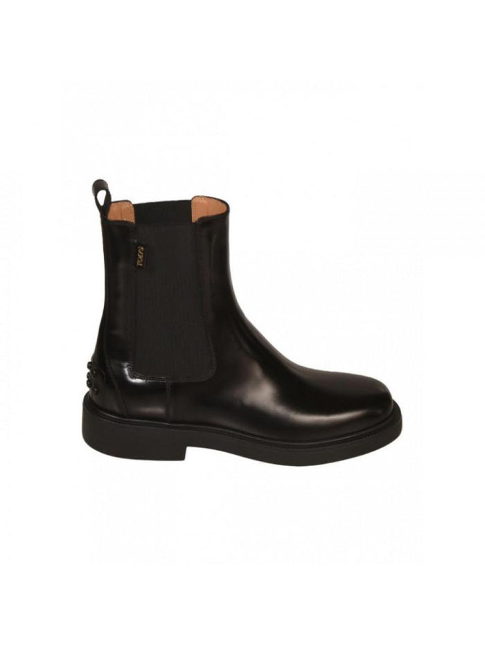 Tods Women's Black Leather Chelsea Boots