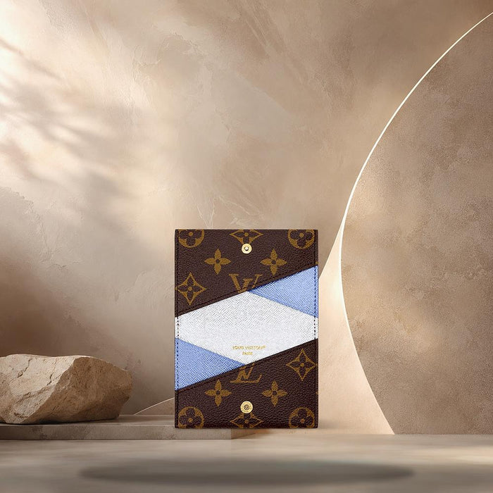 Louis Vuitton Monogram Blue Frost Silver Slim Card Holder