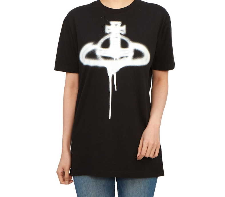 Vivienne Westwood Spray Orb Cotton T-Shirt Black Unisex