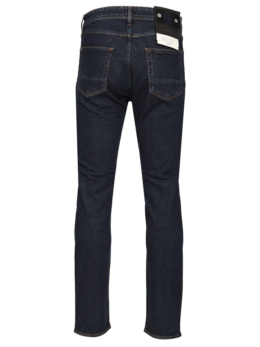 STONE ISLAND Blue Denim Jeans Men’s Cotton Pants