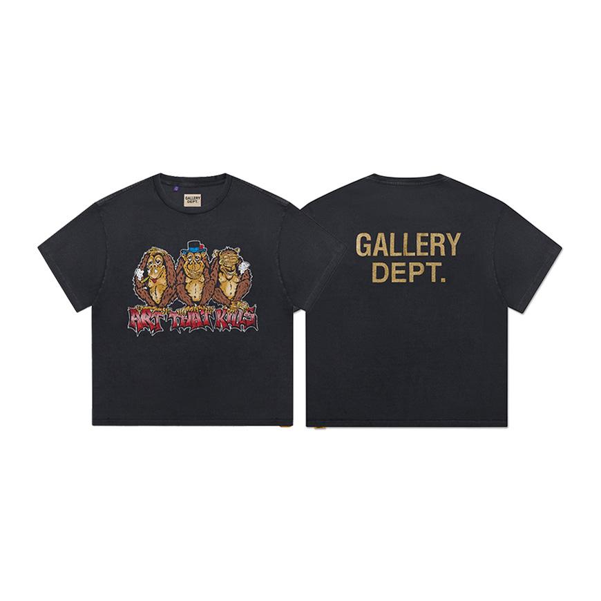 GALLERY DEPT. Men’s See No Evil T-Shirt Black Cotton SNE 10285