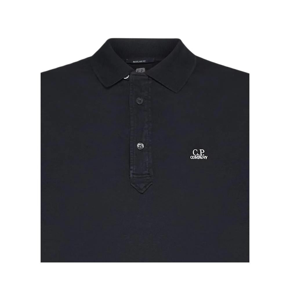 CP Company Logo Embroidered Polo T-Shirt Navy Men
