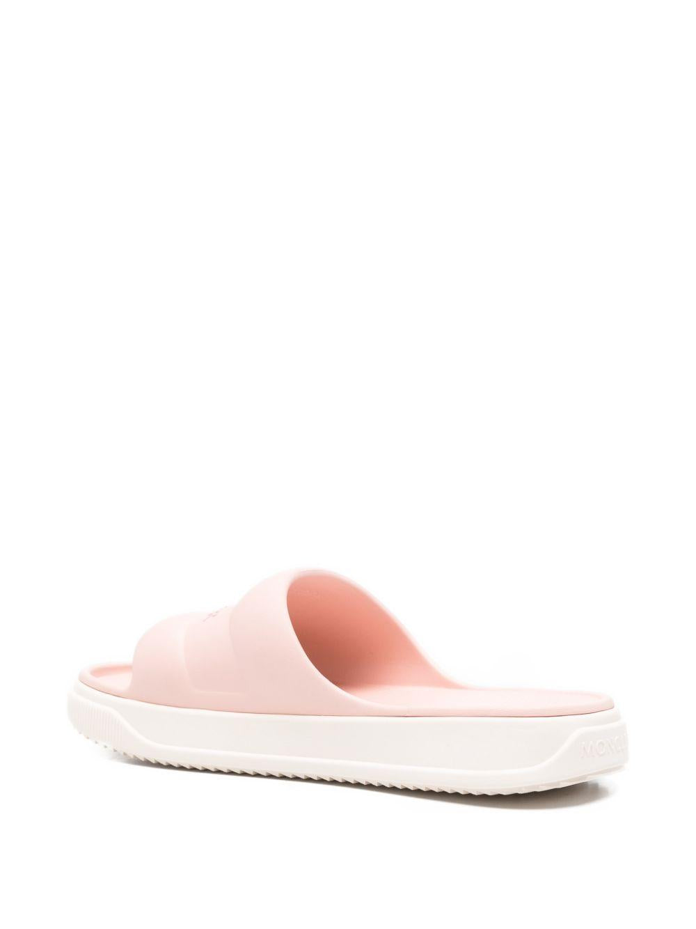 Moncler Beige Leather Platform Sandals
