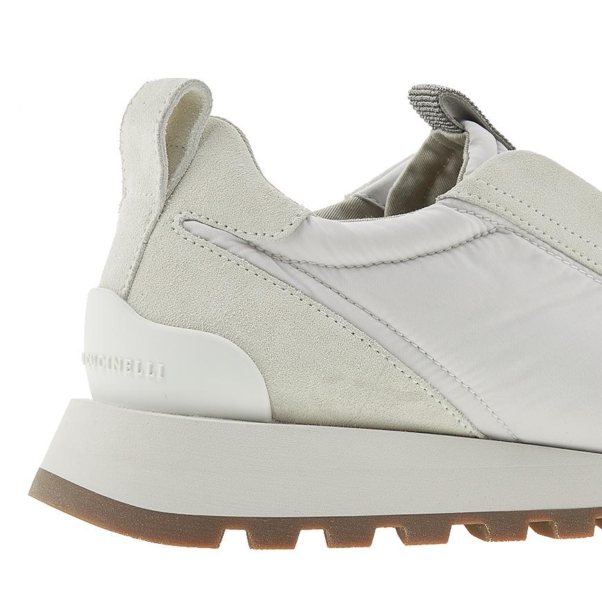 Brunello Cucinelli Women’s Precious Low-Top Sneakers White Leather