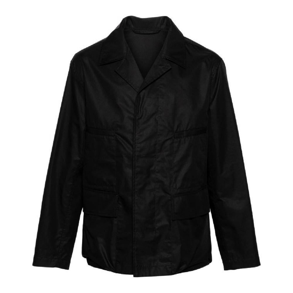 Lemaire 4-Pocket Overshirt Black Cotton Long Sleeve Shirt