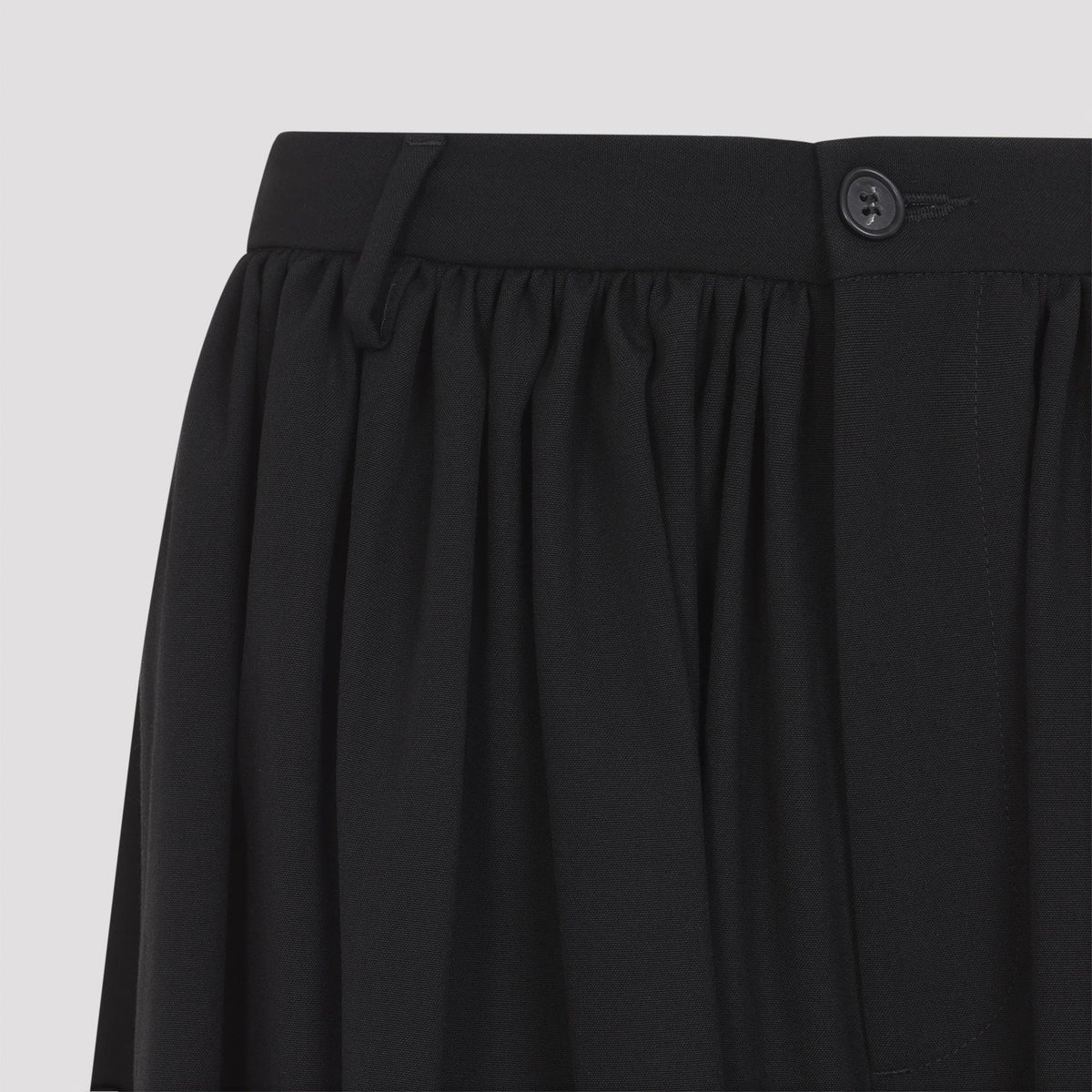 Maison Margiela Black Tailored Wool-Blend Shorts