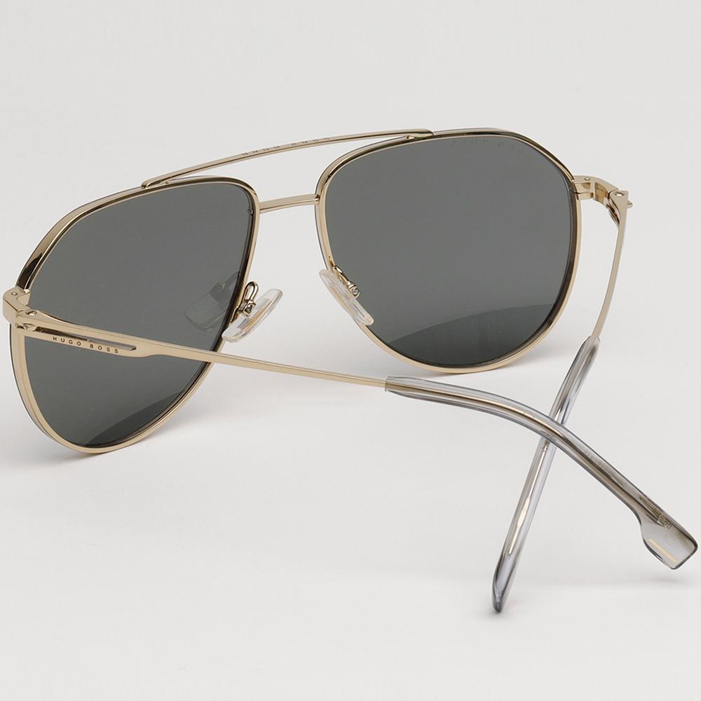 HUGO BOSS Gold Mirror Aviator Metal Sunglasses BOSS1326S J5GUE
