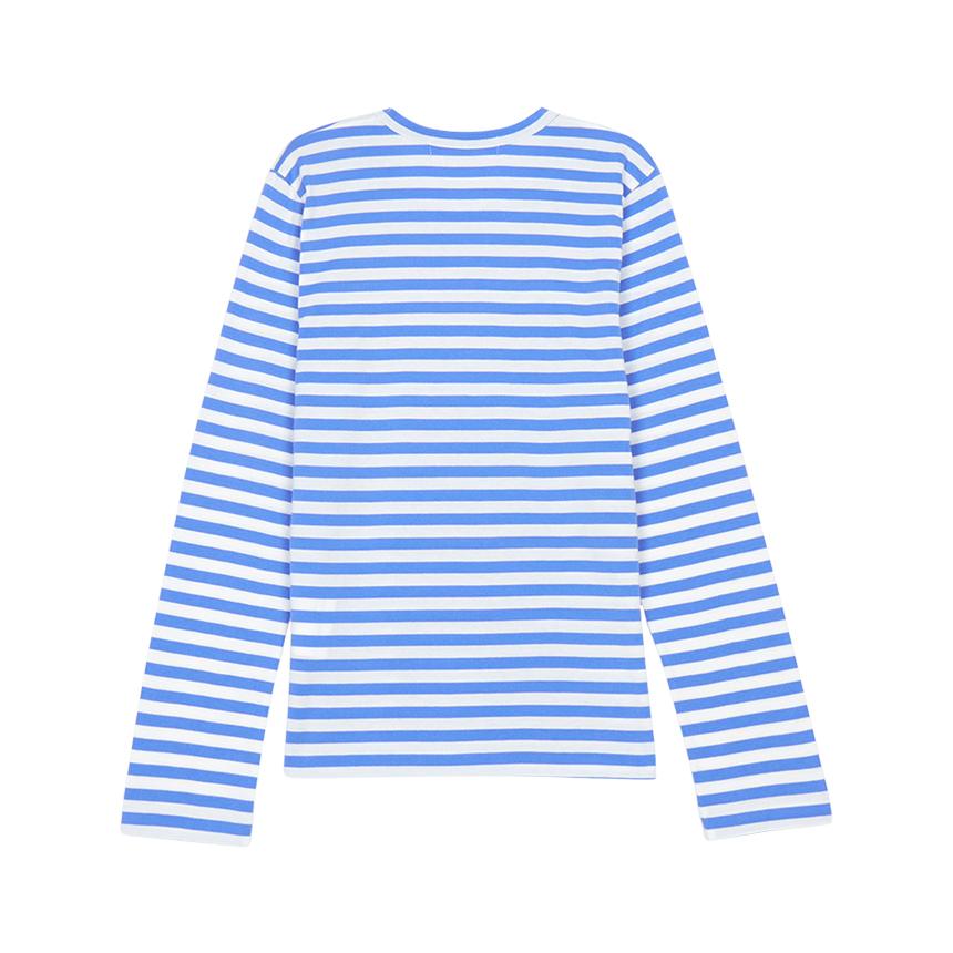 Comme des Garcons Mini Red Heart Stripe Long Sleeve T-Shirt AZ T217 051 1