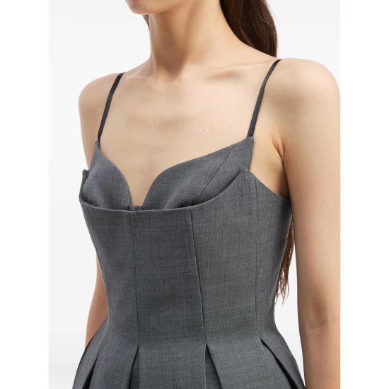 Shushu/Tong Black Mini Dress MWDEDR11FFV456GR100 GREY DOM
