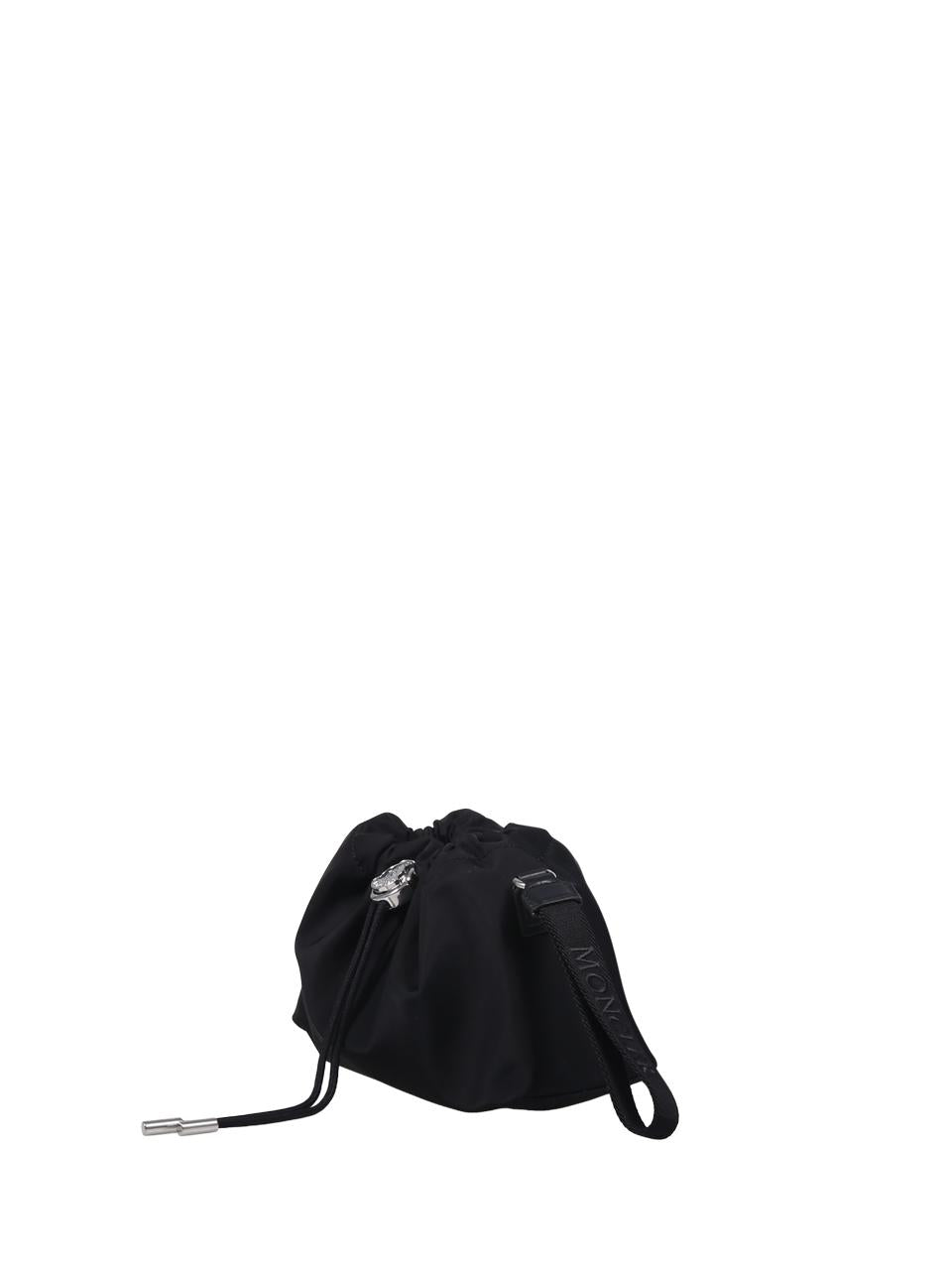 Moncler Nylon Pouch Black Zip Clutch Bag