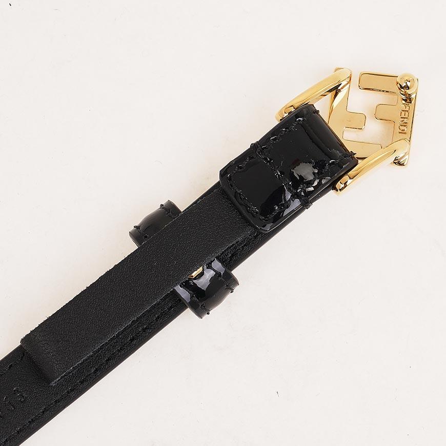 FENDI Women’s FF Diamond Belt Black Leather