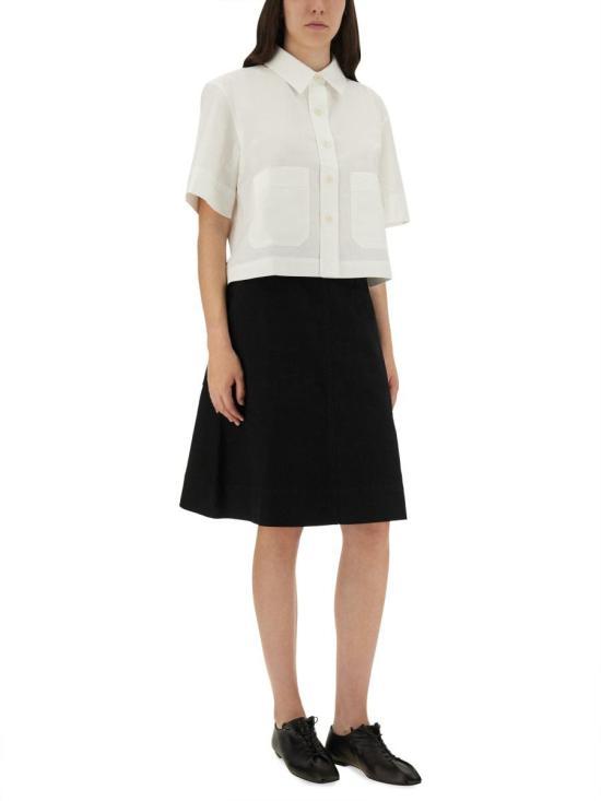 Margaret Howell Off Black Midi Skirt WHSK0511 S25KKPOFB