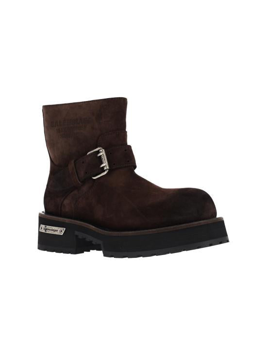 BALENCIAGA Light Espresso Leather Boots