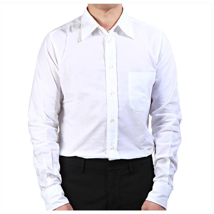 The Editor Star Embroidered Classic Long Sleeve Shirt 1309T2 4865 01