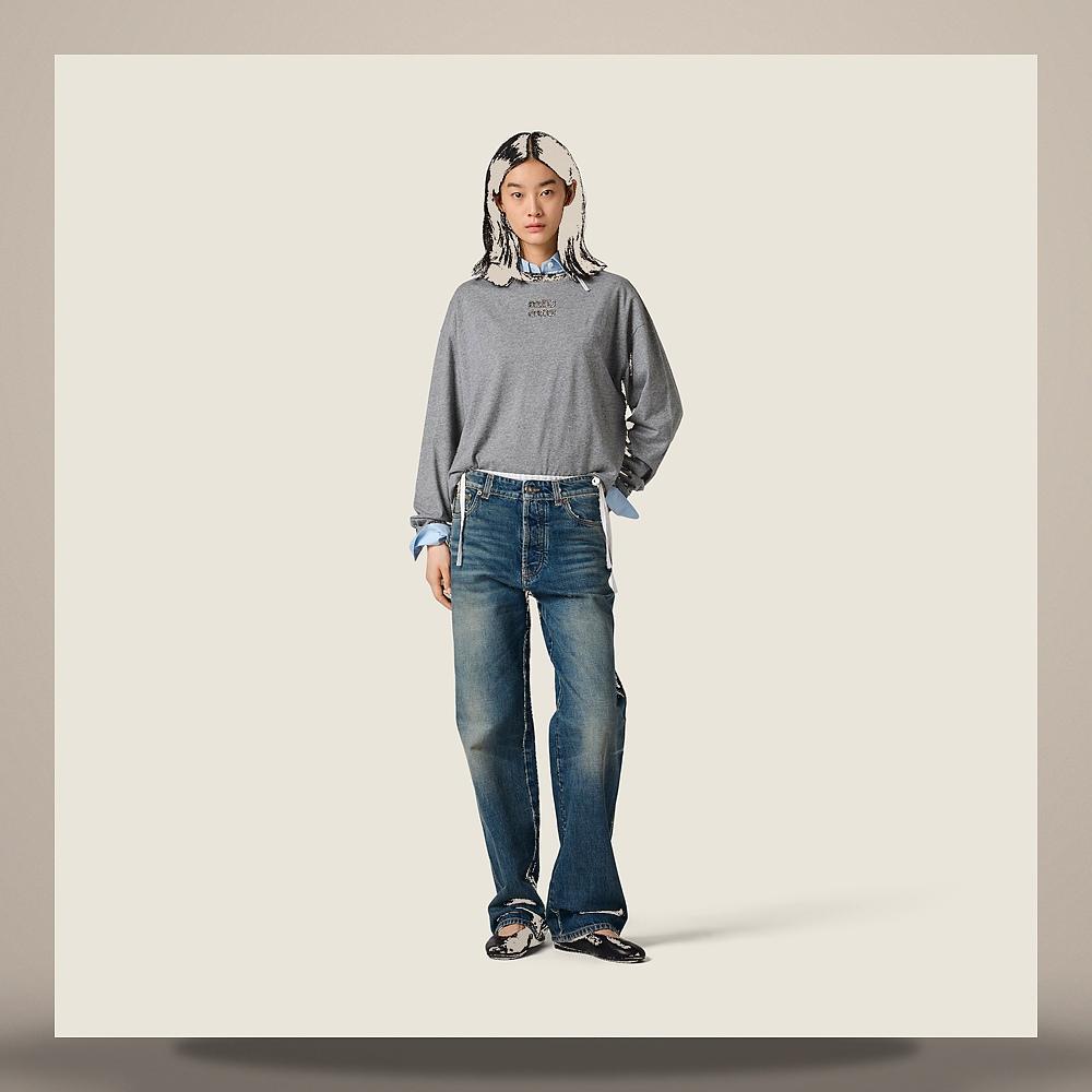 Miu Miu 5-Pocket Denim Jeans Classic Pants GWP616 1O6K F0008