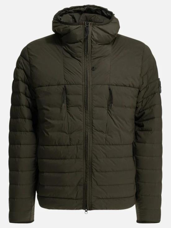 STONE ISLAND Seamless Tunnel Nylon Down TC Hooded Short Puffer Jacket