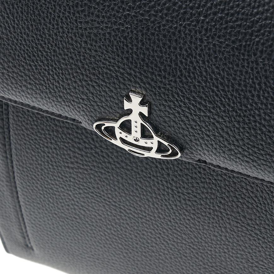 Vivienne Westwood Rosemary Shoulder Bag Black Leather Women