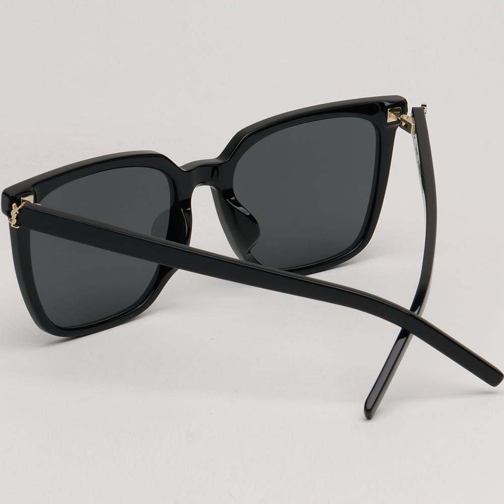 Saint Laurent Unisex Asian Fit Square Acetate Sunglasses SLM146K 001
