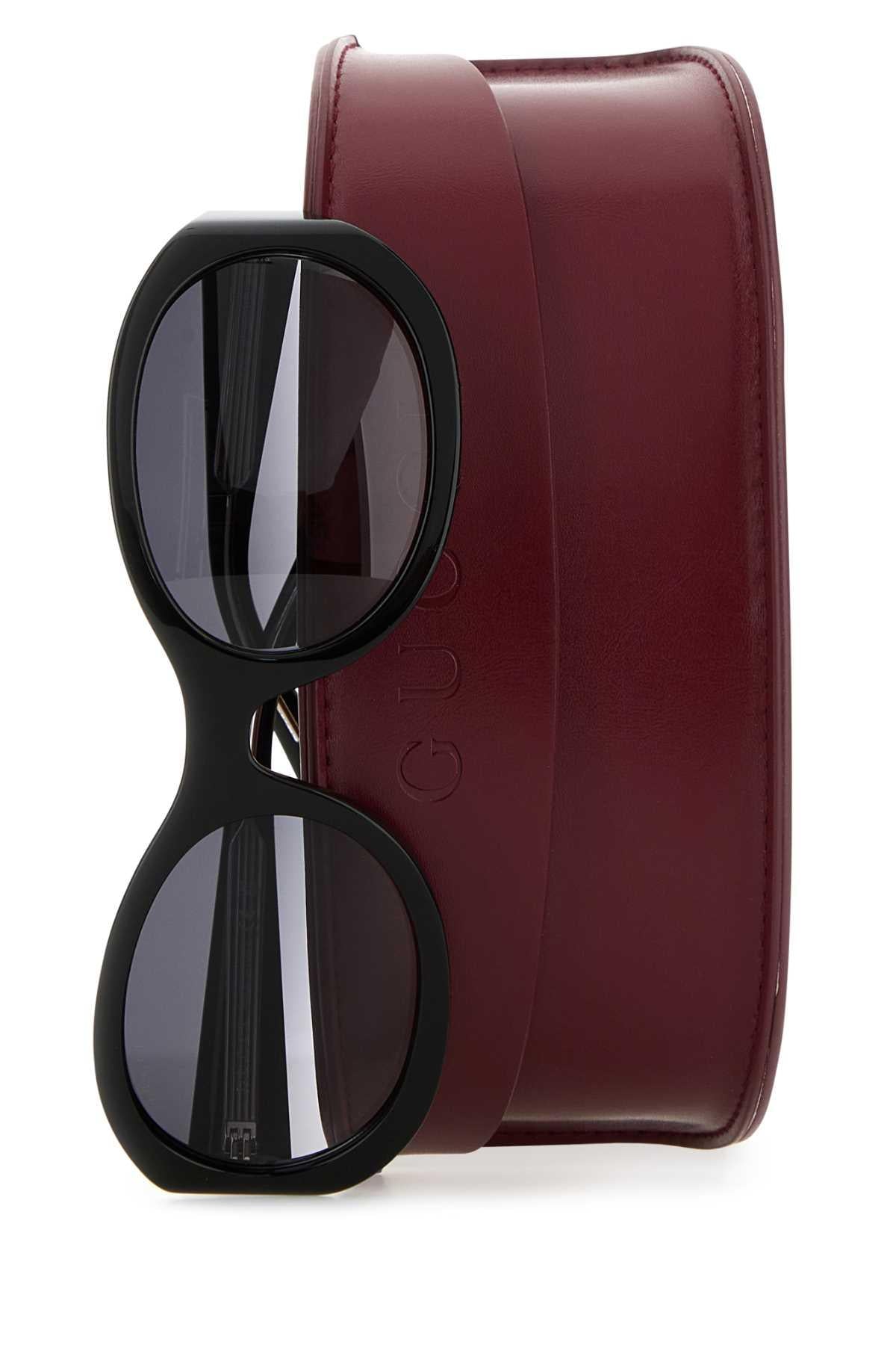 GUCCI Oversized Gray Acetate Square Sunglasses
