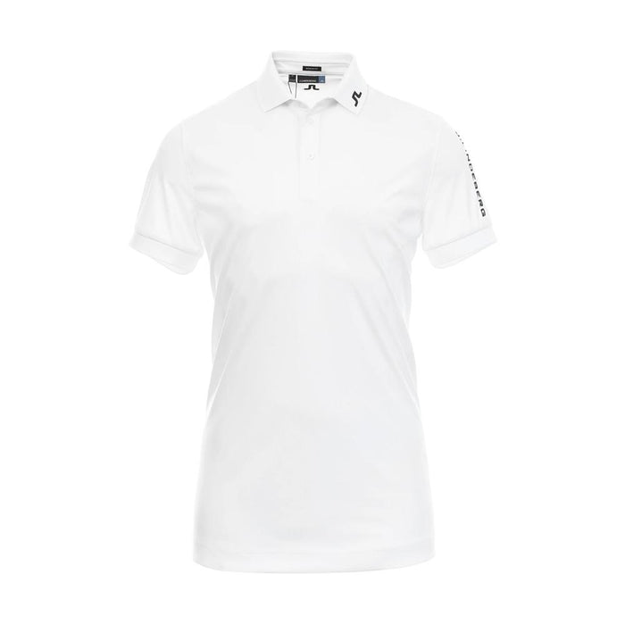 J LINDEBERG Tour Tech Embroidered Logo Polo Shirt White