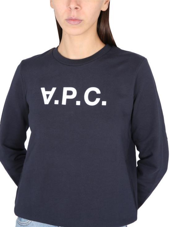 A.P.C. Dark Navy Long Sleeve Sweatshirt COFAXF27644 IAK