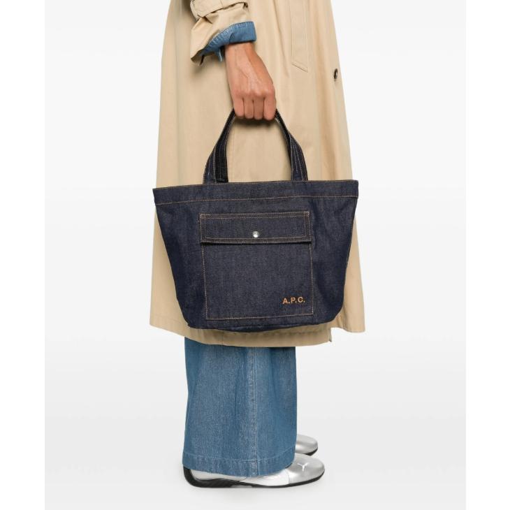 A.P.C. Jade Denim Tote Bag Eco Shopper