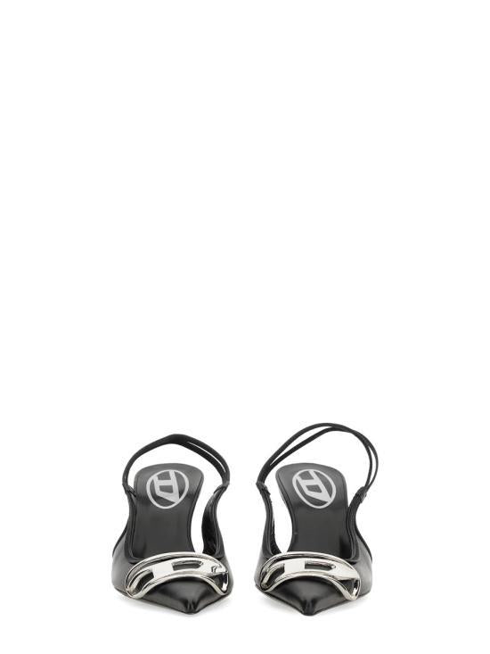 DIESEL Black D Venus Slingback Heels