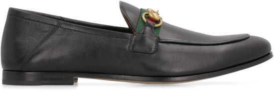 GUCCI Black Leather Loafers for Men 581513 DLCC01078