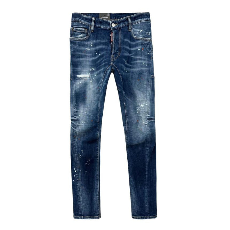 Dsquared2 Tidy Biker Blue Denim Jeans Men’s S74 LB1662
