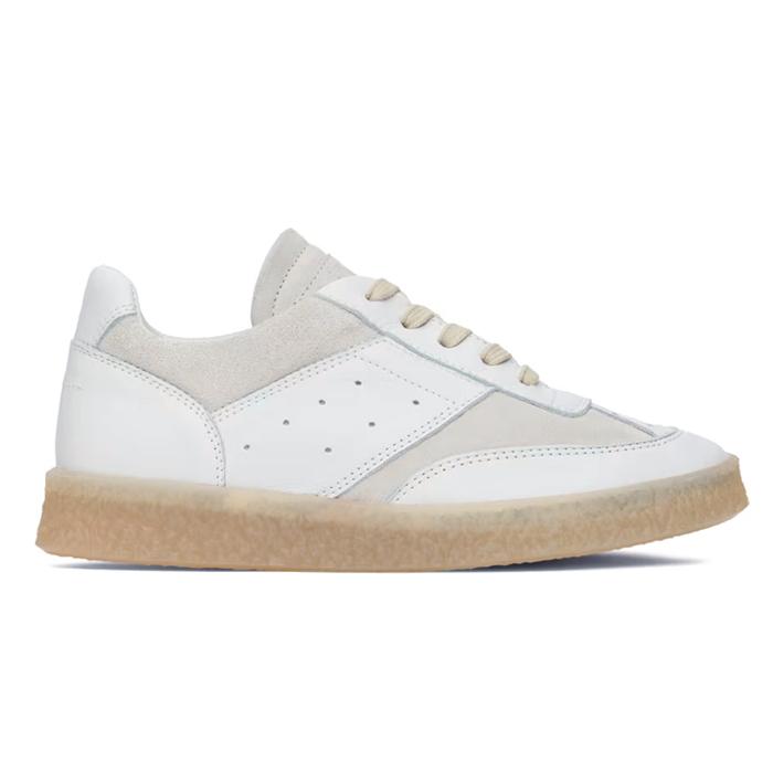 Maison Margiela White Leather Low Top Sneakers