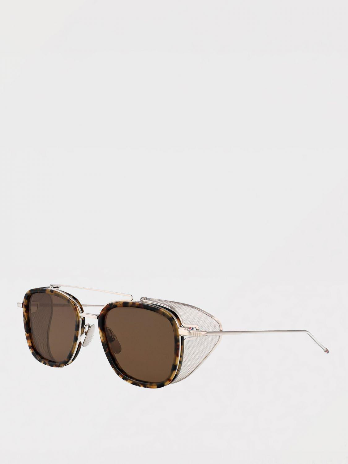 THOM BROWNE Black Acetate Square Sunglasses