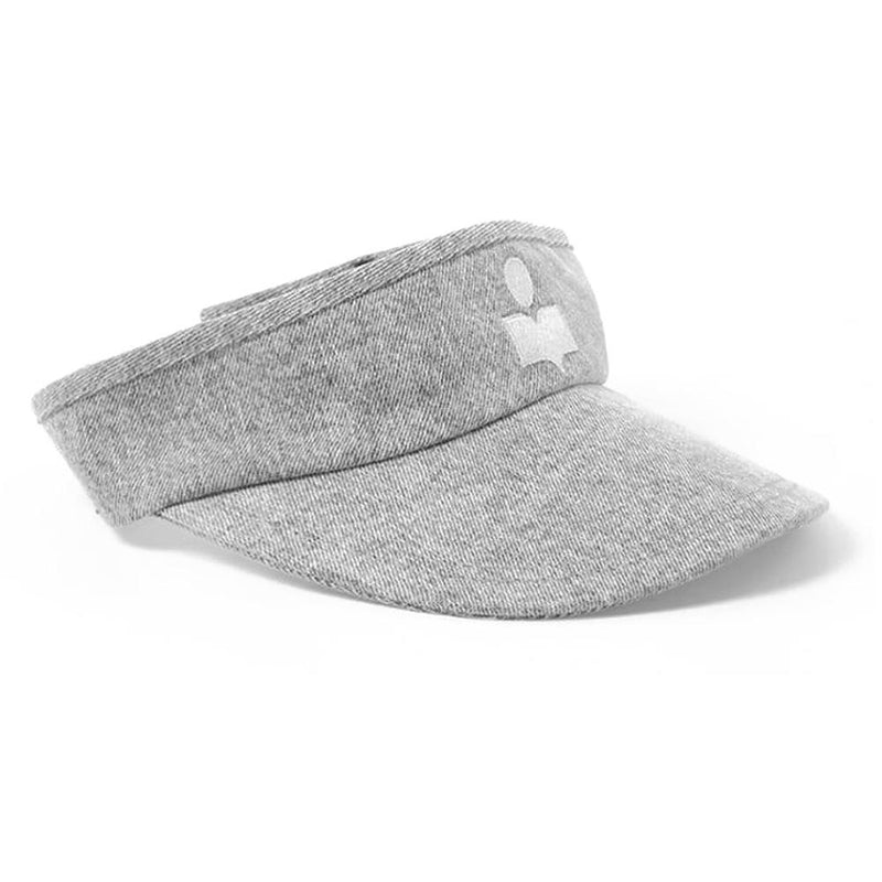 Isabel Marant TYRY Logo Embroidered Visor Hat Gray
