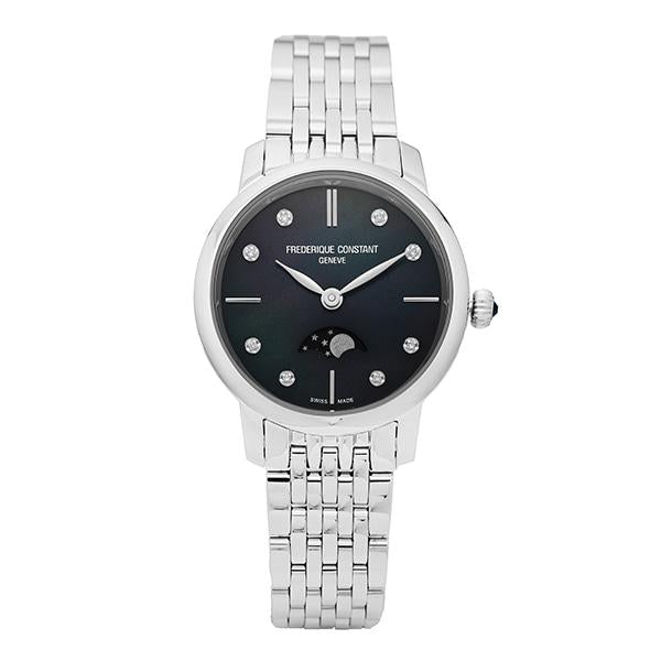 Frederique Constant Slimline Moonphase Ladies Stainless Steel Watch