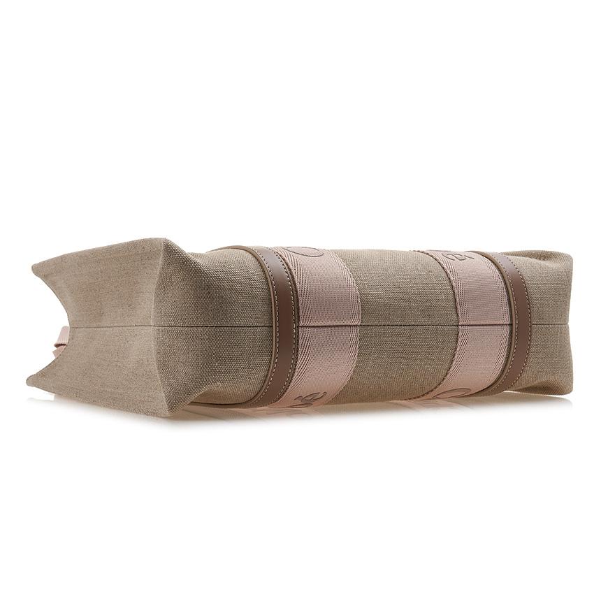 Chloe Linen Woody Tote Bag for Women CHC23AS383L17 26Y