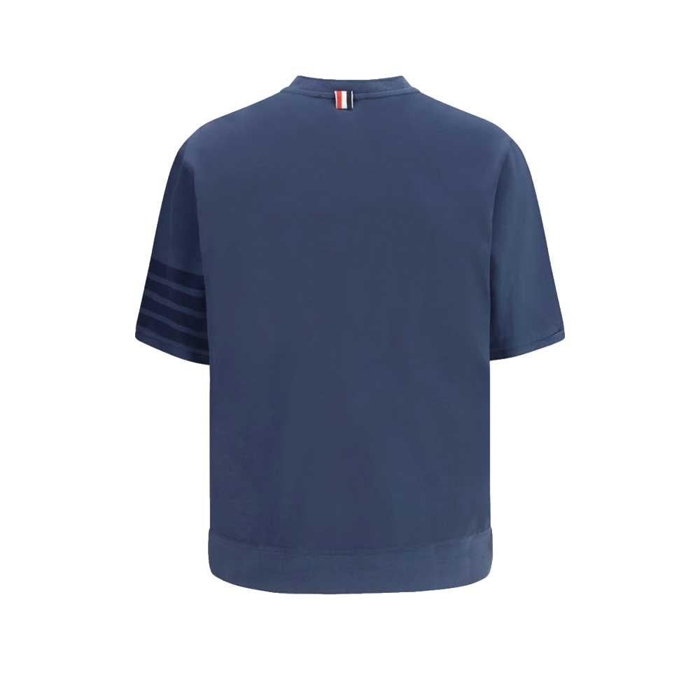 THOM BROWNE 4-Bar Short Sleeve T-Shirt Navy Men’s Cotton