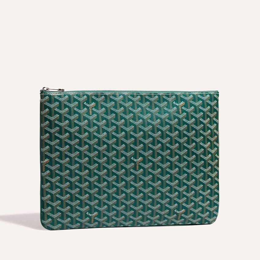 GOYARD Green Senat Clutch Pouch for Women