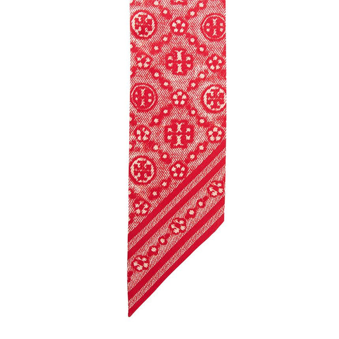 Tory Burch T Monogram Floral Silk Scarf