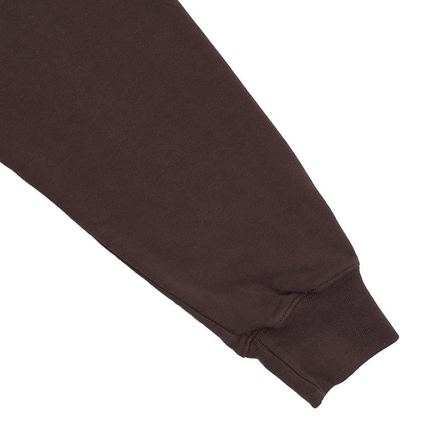 SPORTY&RICH Women's Wellness Club WELLNESS CLUB FLOCKED CREWNECK CHOCOLATE CREAM