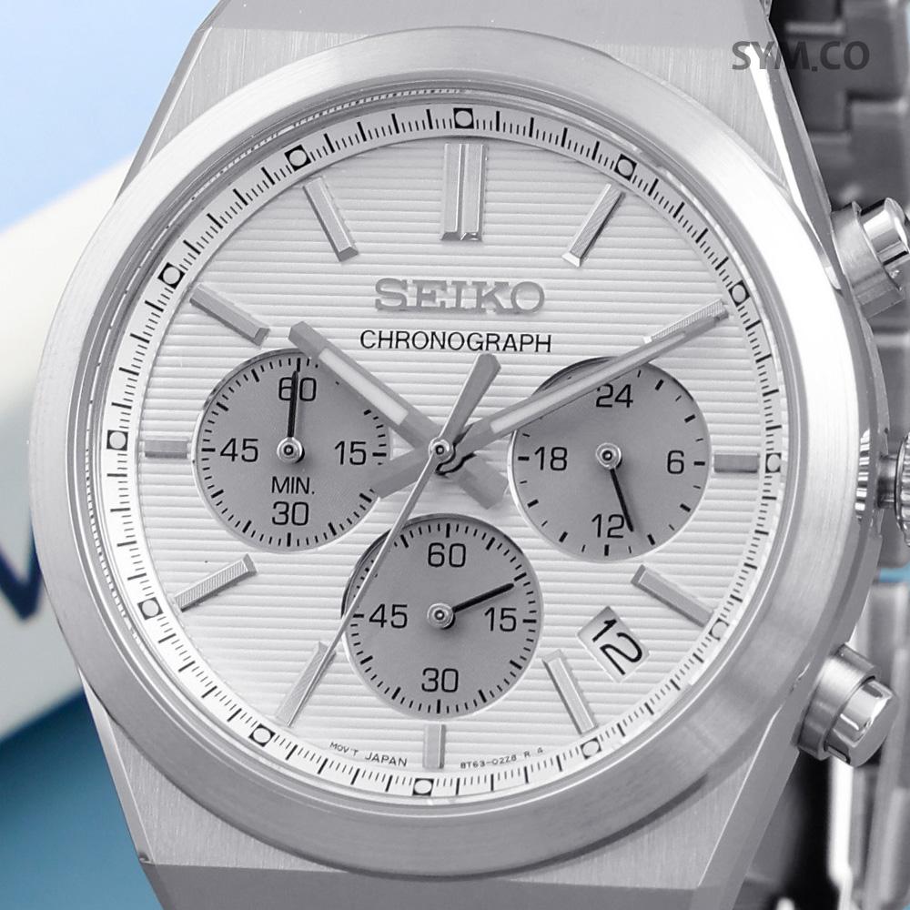 Seiko Sapphire Chronograph Genta Classic Casual Men’s Metal Watch SSB451P1