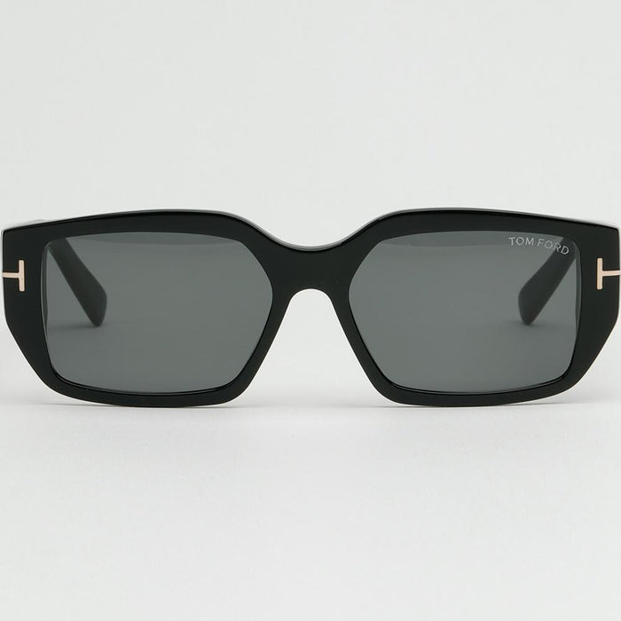 TOM FORD Black Acetate Square Sunglasses Unisex TF989 01A SILVANO 02