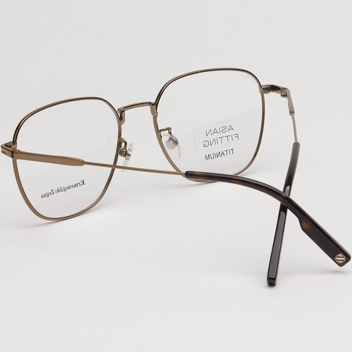 Zegna Titanium Ultra-Light Asian Fit Bronze Rectangular Eyeglass Fra EZ5241F 034