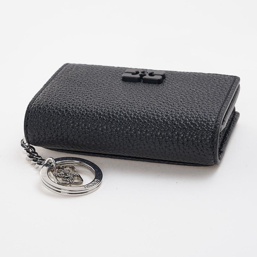 GANNI Women’s Grain Leather Flap Card Holder A7278 099