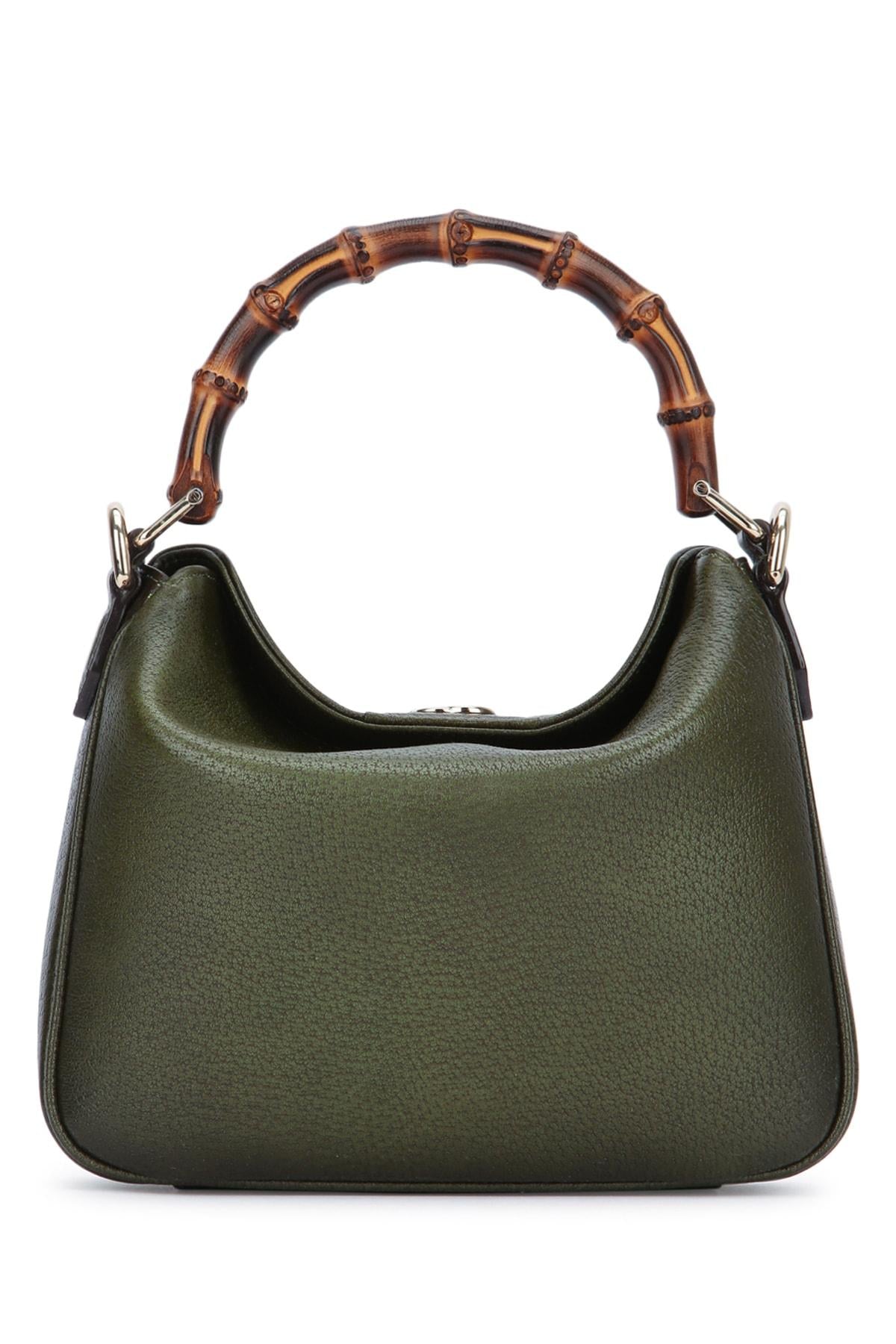 GUCCI Green Leather Shoulder Bag