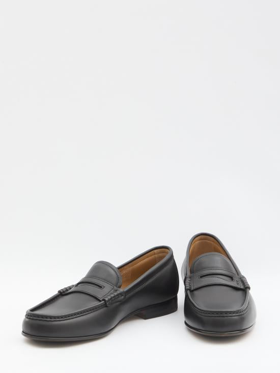 DIOR Black Leather Loafers for Men 3LO168ZAS900 BLACK DOM